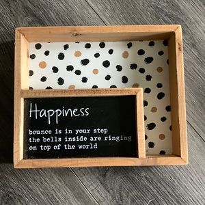 Happiness sign home decor